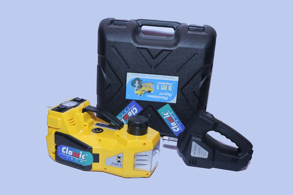 3 in 1 : Electric Jack + Air Compressor + Wrench by CLASSIC